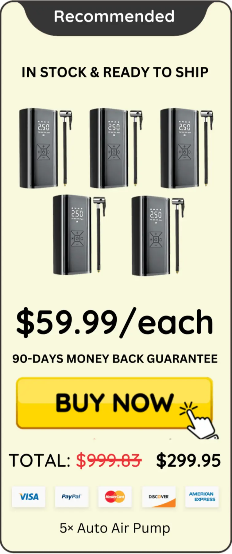 Auto Air Pump offer package price